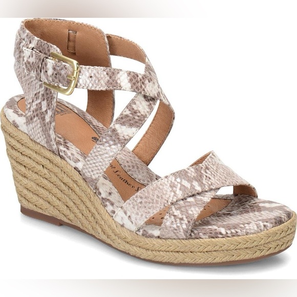 Sofft Inez Espadrille Snakeskin print Wedge Sandals NWOB Sz-8.5.  K - Picture 14 of 14